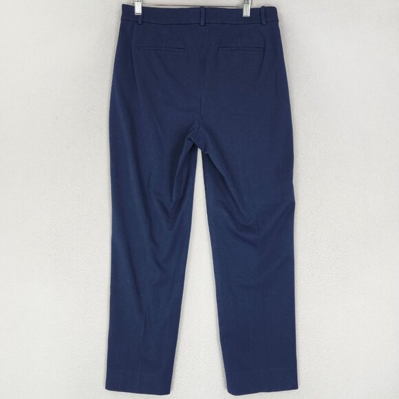 J Crew Pants Womens 8 Navy Blue Kallie Straight Leg High Rise Classic Trousers - Picture 8 of 12